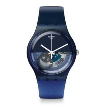 Swatch Blue Depth Blue Dial Blue Silicone Unisex Watch SUON105