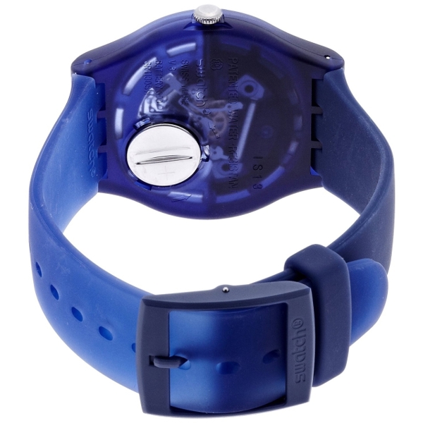 Swatch Blue Depth Blue Dial Blue Silicone Unisex Watch SUON105