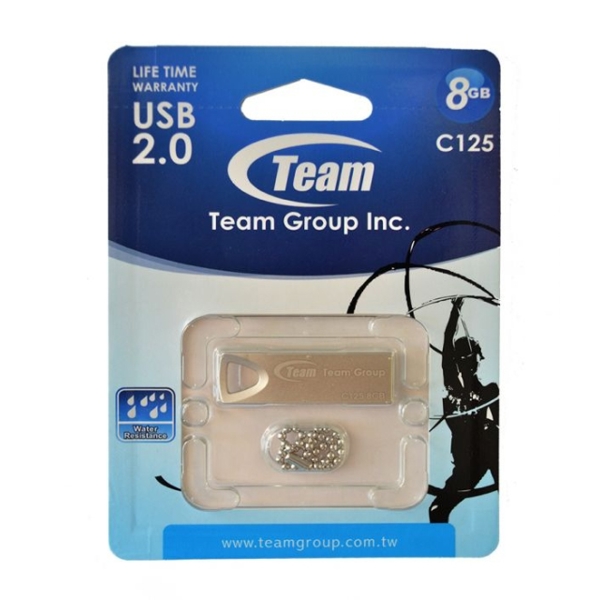 TEAM C125 DRIVE 8 GB SILVER  BULK