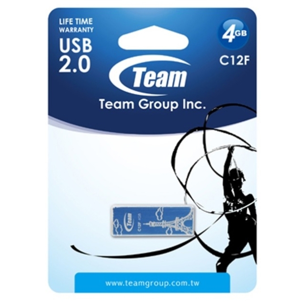 TEAM C12F DRIVE 4 GB BLUE RETAIL