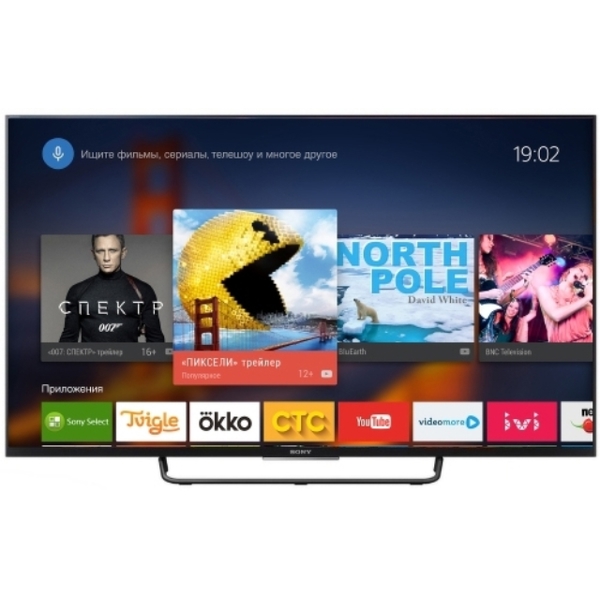  LED SONY TV 43'' (109CM) KDL-43W755C BRAVIA ANDROID 16:9  FHD 1920X1080 800HZ WI-FI  BLUETOOTH 178*178* DVB-T,DVB-T2 DVB-C,DVB-S,DVB-S2