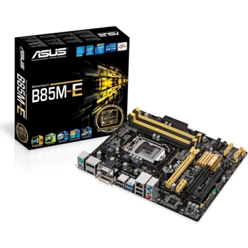 დედა პლატა   ASUS LGA 1150, B85M-E,   B85, 2PCIX, 1PCIE, VIDEO, 4DDR3, GLAN