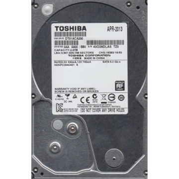  HDD SATA 3.5" 2TB TOSHIBA DT01ACA200 7200RPM 64MB 6GBS