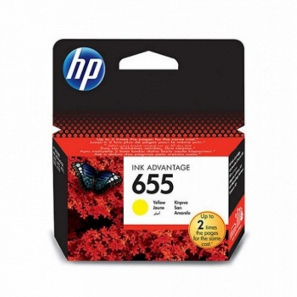 კარტრიჯი HP ORIGINAL CZ112AE  HP 655 YELLOW  INK CARTRIDGE