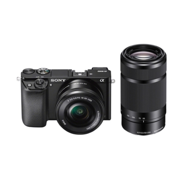 ფოტოაპარატი SONY ALPHA A6000 ILCE-6000Y  MIRRORLESS DIGITAL CAMERA WITH 55-210MM AND 16-50MM POWER ZOOM LENSES