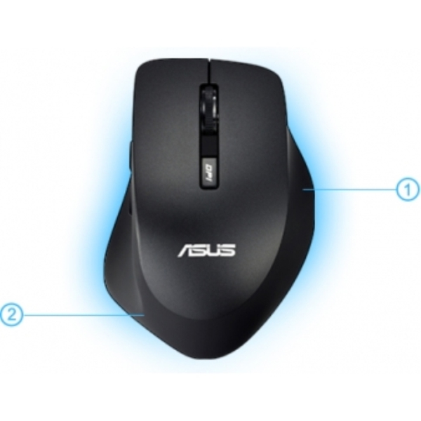  მაუსი Asus WT425, OPTICAL, WIRELESS, BLACK