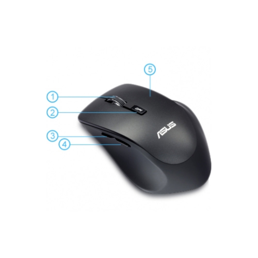  მაუსი Asus WT425, OPTICAL, WIRELESS, BLACK