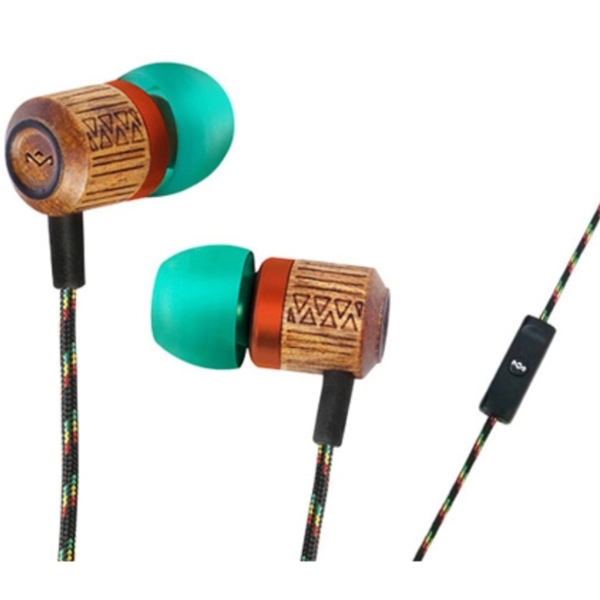 ყურსასმენი  HOUSE OF MARLEY EM-JE051-RA CHANT DRIFT  IN-EAR HEADPHONES WITH  MICROPHONE (RASTA)