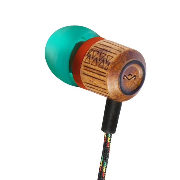 ყურსასმენი  HOUSE OF MARLEY EM-JE051-RA CHANT DRIFT  IN-EAR HEADPHONES WITH  MICROPHONE (RASTA)