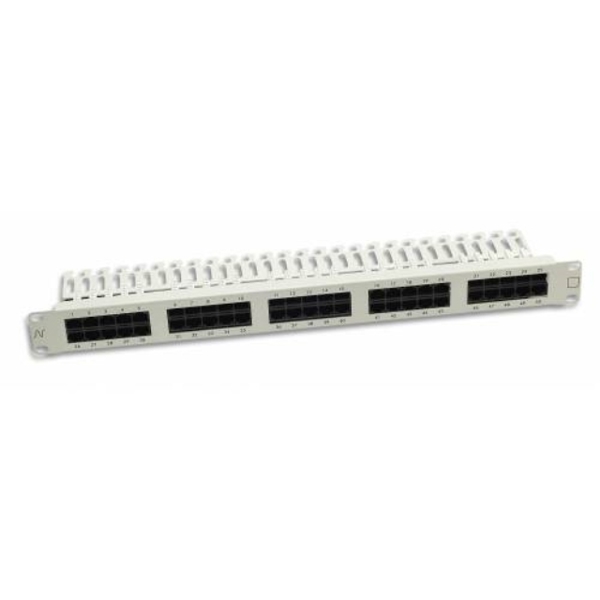 საკომუნიკაციო პანელი  PATCH PANEL UTP NEXANS VOICE, CAT.3 50PORTS,1U  N500.350