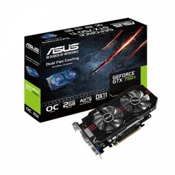   PCI EXPRESS 2GB ASUS  GTX750TI , 2GB, 2DVI, HDMI, VGA, GDDR5 ,128 BIT,CUDA-640