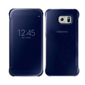 მობილურის ქეისი MOBILE CASES SAMSUNG CLEAR VIEW FLIP PC CASE TRANSLUCENT  ELECTROPLATING MIRROR DARK BLUE FOR GALAXY S6 EDGE O-S6EG-7792A