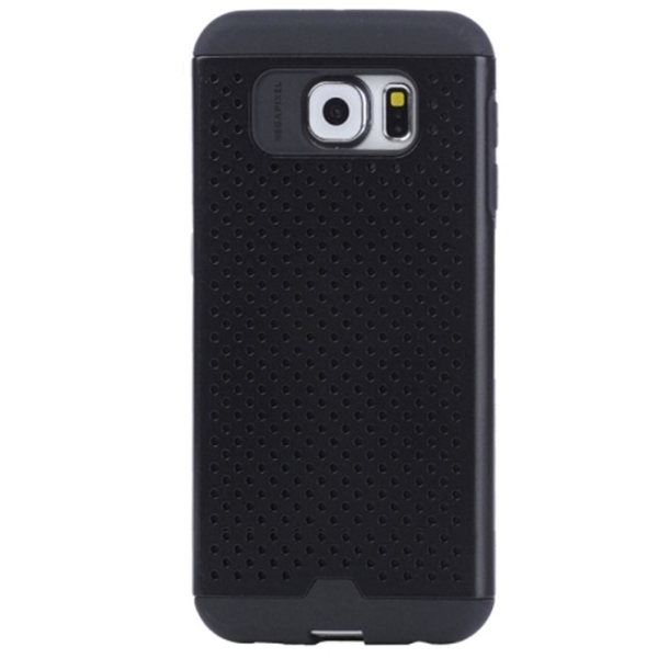 მობილურის ქეისი MOBILE CASES SAMSUNG SHATTER-RESISTANT TOUGH ARMOR MESHY COMBINATION CASE FOR SAMSUNG GALAXY S6 EDGE (BLACK) O-S6EG-9704A