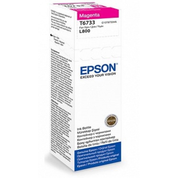 Epson L800 Magenta ink bottle 70ml (10 x 15 - 1800 Photo Pages) C13T67334A