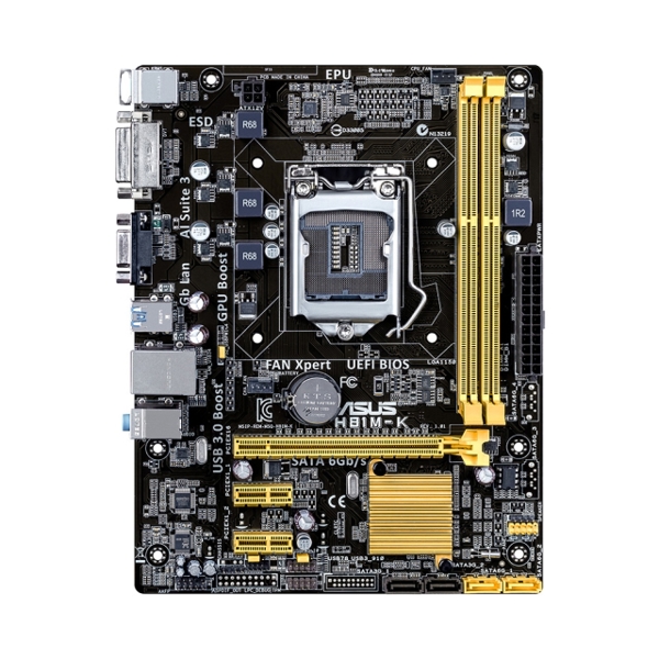 დედა დაფა   ASUS LGA 1150,H81M-K,   H81, 1PCIX, 2PCIE, VIDEO, 2DDR3, GLAN