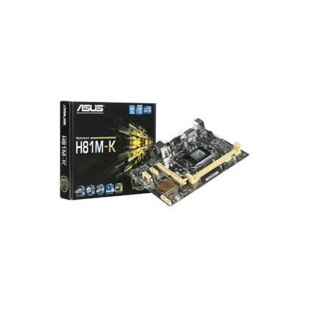 დედა დაფა   ASUS LGA 1150,H81M-K,   H81, 1PCIX, 2PCIE, VIDEO, 2DDR3, GLAN