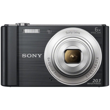 ფოტოაპარატი SONY CYBER-SHOT  DSC-W810, BLACK, 20MP, 6X ZOOM, 2.7" LI-ON, MS PRO DUO & SD