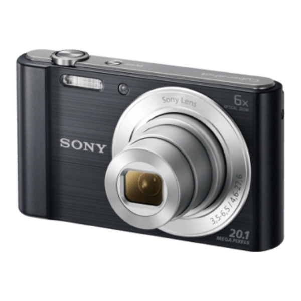 ფოტოაპარატი SONY CYBER-SHOT  DSC-W810, BLACK, 20MP, 6X ZOOM, 2.7" LI-ON, MS PRO DUO & SD