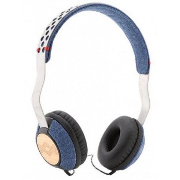  HOUSE OF MARLEY EM-JH073-DN LIBERATE ON-EAR HEADPHONES WITH REMOTE AND MICROPHONE (DENIM)