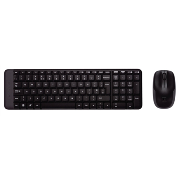 Logitech MK220 Wireless Keyboard And Mouse, English/Russian, Black, Yes, Russian, USb Mini reciever