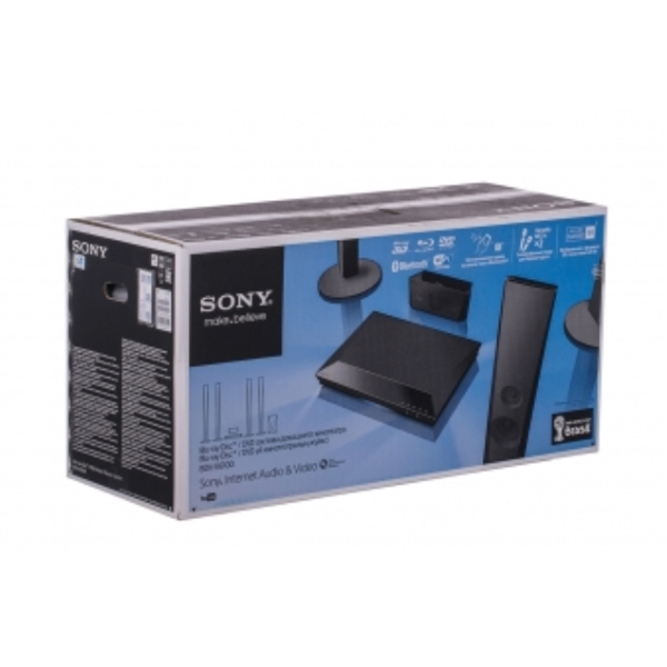 სახლის კინოთეატრი HOME T SONY HOME THEATRES BLU-RAY  BVD-E6100BD  5.1 1000W 3D WIFI  FM BLUETOOTH USB HDMI OPTICAL AUDIO ETHERNET