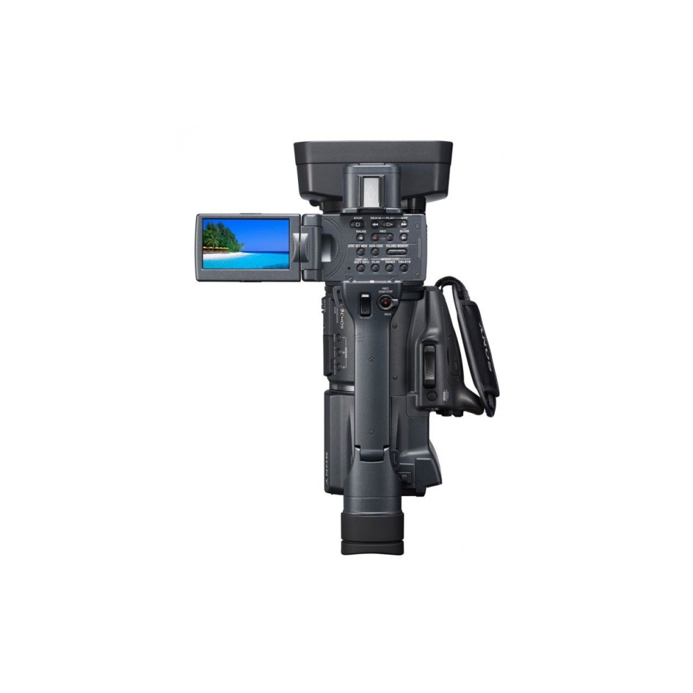 SONY High-end HD Camcorder, 1/3"x3 ClearVid CMOS, Exmor, G Lens, wide 29.5 mm, OIS, Progressive scan (25p), 3,2" Xtra Fine LCD, CVF, bult-in mic, headphone jack, MIC jack, Manual settings, Picture profile, iLink, A/V R, Multi-Lan, HDMI