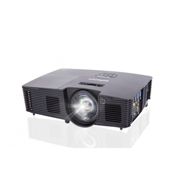 InFocus IN228 Projector: WXGA (1280 x 800) resolution; 3500 lumens; Lamp Hours (Eco/High) 5000/6000; Connections VGA-in x 2, Composite Video, S-video, Audio-in x 2, mini USB, HDMI