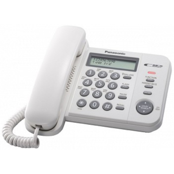 Panasonic KX-TS2356UAW ITS with AOH/Caller ID, White