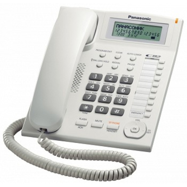 Panasonic KX-TS2388UAW SP-Phone, Caller ID, White