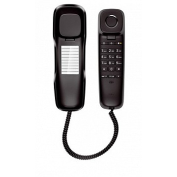 GIGASET DA210 Black Wall-mountable, 10 speed dial entries, Last number redial