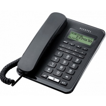 ALCATEL Temporis 60-Black  "Handfree function  ,Numeric display with caller ID ,10 Number directory Dedicated key to automatically redial last called number Log of the last 68 incoming calls Flash/Redial Tone/Pulse Flash: 100/300/600ms Wall mountable Batteries (3xAA) "