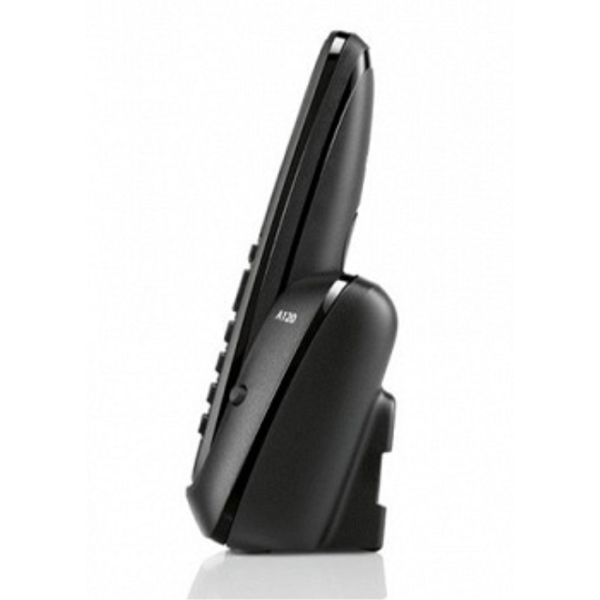 GIGASET  A120 Black User-friendly keys with sensitive pressure points ;Plug & play: handset pre-registered to base station ;Illuminated, graphical display ;Long talk/standby time of up to 18/200 hours ;Phonebook for up to 50 entries ;Call list with up to 25 entries