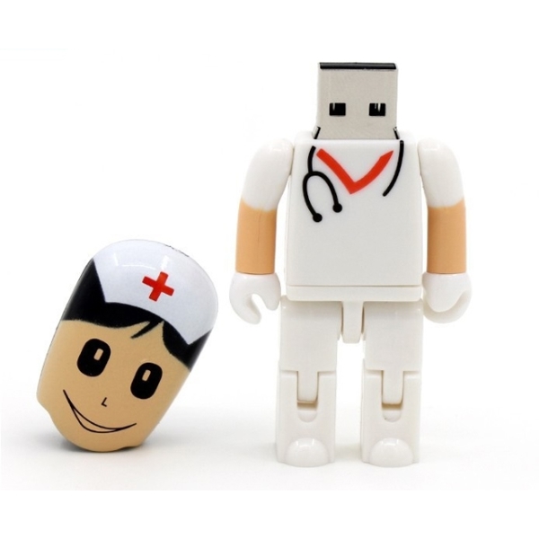 USB Flash Drive 8GB Doctor USB Pen drive White