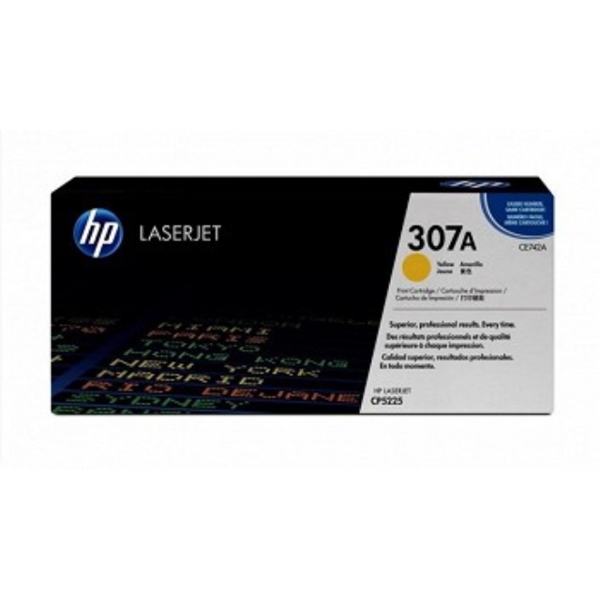 HP CE742A 307A ORIGINAL CLJ CP5225 Yellow Print Cartridge