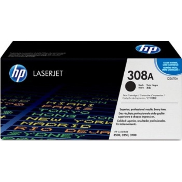 HP Q2670A 308A ORIGINAL  Black Toner Cartridge CLJ 3500/3700