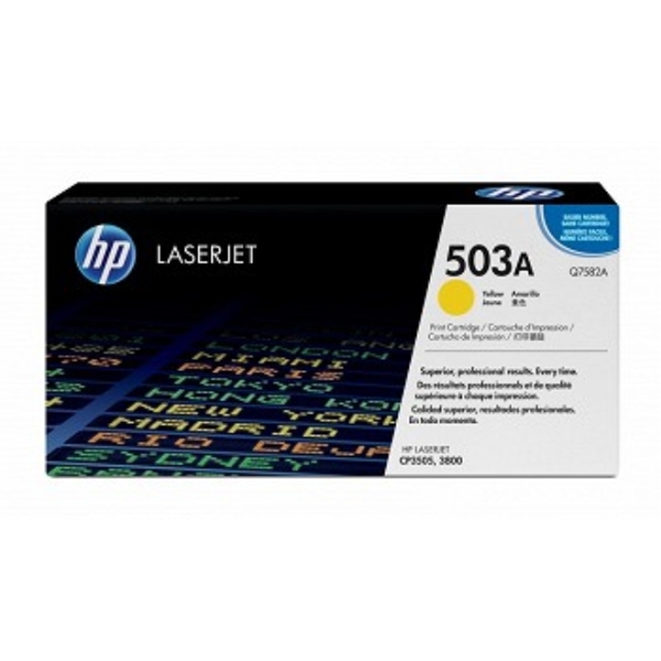 HP Q7582A 503A Yellow Print Cartridge CLJ 3800