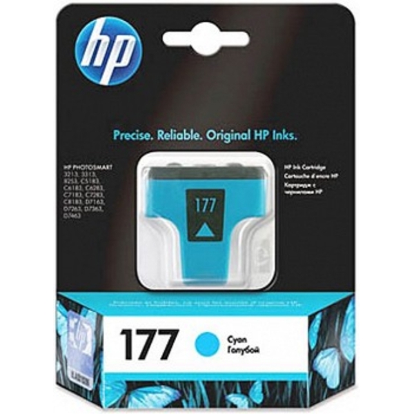 HP C8771HE  177 Cyan Small Ink Cartridge, CIS