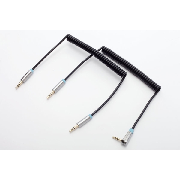 VENTION  VAB-A03-2 3.5mm 90 degree male to male spring audio cable