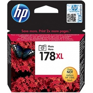 HP CB322HE 178XL Photo Black Ink Cartridge, CIS