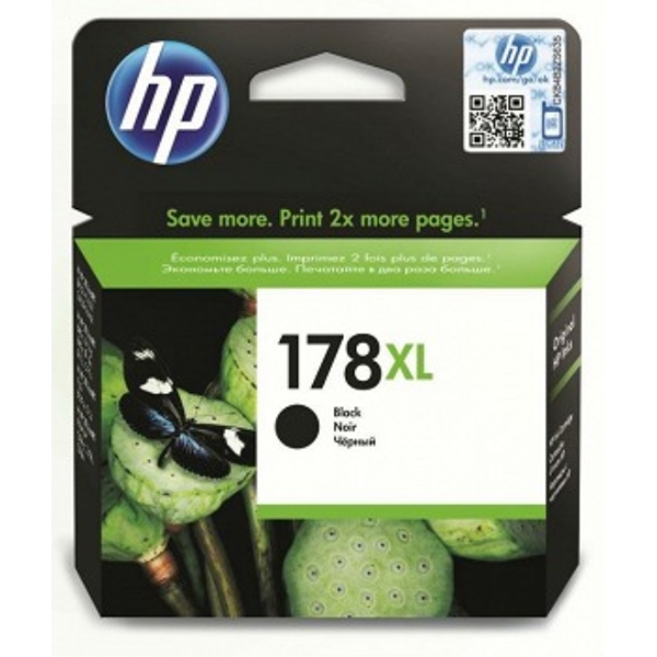 HP ORIGINAL CN684HE  178XL Black Ink Cartridge, CIS