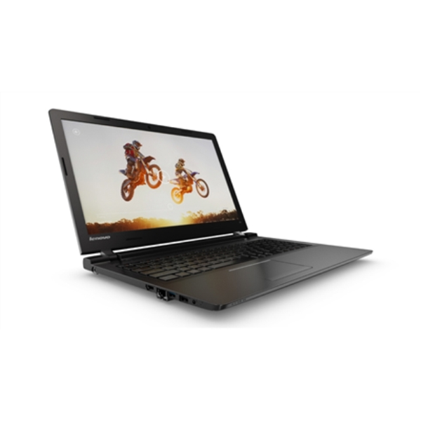 ნოუთბუქი LENOVO IdeaPad 100-15IBD (80QQ008AUA) black 15.6" HD TN GL(FLAT), Intel I3-5005U 2GHz/3MB, 4GB DDR3-1600, 500GB 5400RPM, Integrated Graphics, dummy odd,  0.3MP camera with single mic, non-intel 1x1 bgn, 4cell battery 32WH, free-dos, RU keyboard