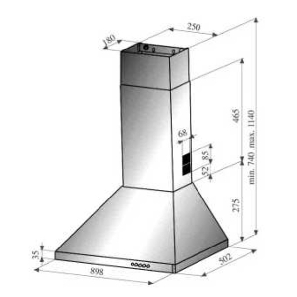 BEKO CWB 9441 X, 420m³/H, Silver