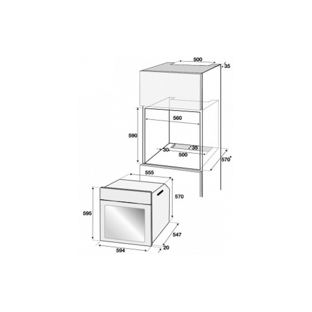 BEKO  ჩასამონტაჟებელი ღუმელი ბეკო OIG 22100 X