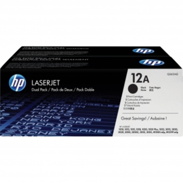 კარტრიჯი  HP ORIGINAL HP 12A BLACK DUAL PACK Q2612AF