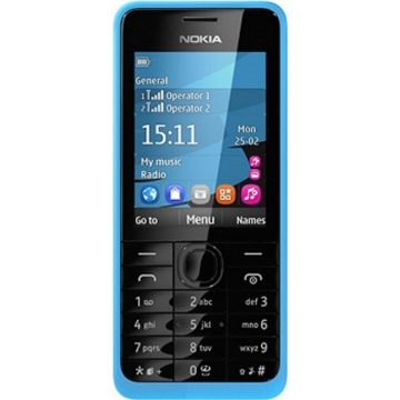 მობილური Nokia 301 NV KZ  CYAN  Dual Sim