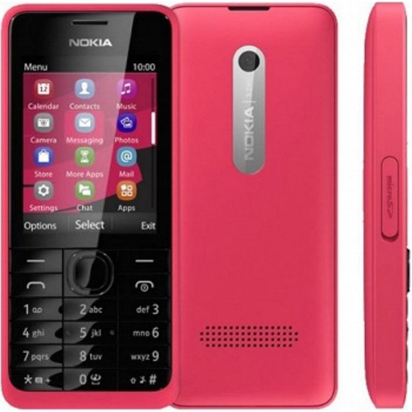 მობილური  Nokia 301 NV KZ  Pink  Dual Sim  