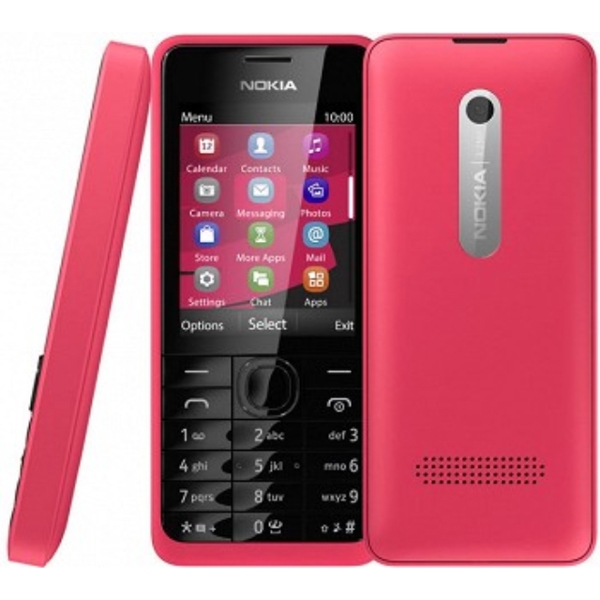 მობილური  Nokia 301 NV KZ  Pink  Dual Sim  