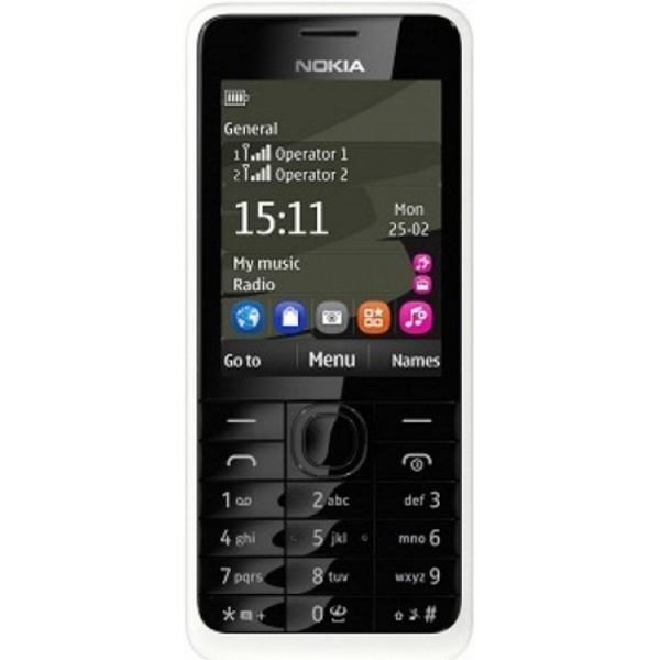 მობილური  Nokia 301 NV KZ WHITE  Dual Sim