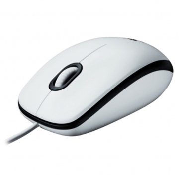 მაუსი  LOGITECHM100 OPTICAL  MOUSE WHITE