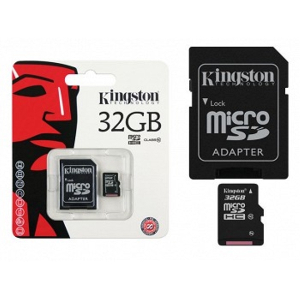 KINGSTON MICROSDHC 32 GB CLASS 10 + SD ADAPTER